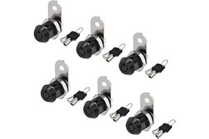 Jayseon 6 Pack RV Storage Locks, 5/8" Cabinet Locks with Keys, RV Cam Lock Keyed Alike RV Locks for Storage Door, Zinc Alloy