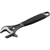 Bahco BAH9073RPUS 12" Combination Adjustable/Pipe Wrench, Reversible Jaw | Aggressive Angled Teeth, Slim Tapered Profile, Thermoplastic Handle, Black Industrial Finish, Secure Grip, Heavy-Duty Use