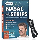 Nasal Strips for Snoring - Extra Strength Nose Strips for Breathing - Nose Tape for Sport, Work and Sleep - Anti Snoring Strips Help Stop Snoring (Black-100 PCS)