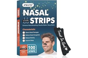 Nasal Strips for Snoring - Extra Strength Nose Strips for Breathing - Nose Tape for Sport, Work and Sleep - Anti Snoring Stri