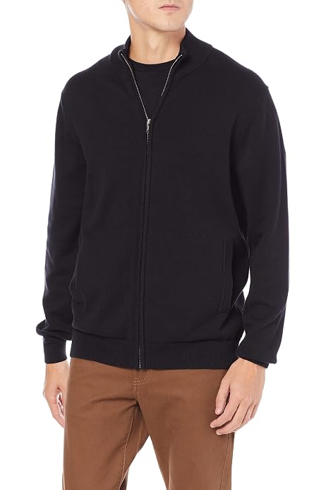 Amazon Essentials Men's Full-Zip Fleece Mock Neck Sweatshirt
