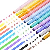 NiArt Stamp Highlighters 11 Pack Candy Color Marker Pens Cute Kids School | Quick-Dry Acid-Free Ink With Durable Nylon Nib For Scrapbook And Planner Decoration