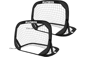 RUNBOW 3.3x2.2ft Pop Up Portable Soccer Goal for Kids Children's Soccer Net Outdoor Fun in Backyard and Beach（3.3x2.2ft）