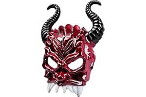 Face Halloween Horn Masque,Horrible Cosplay Prop | Photography Face Cover,for Halloween Masquerade Costume Carnival Role Play