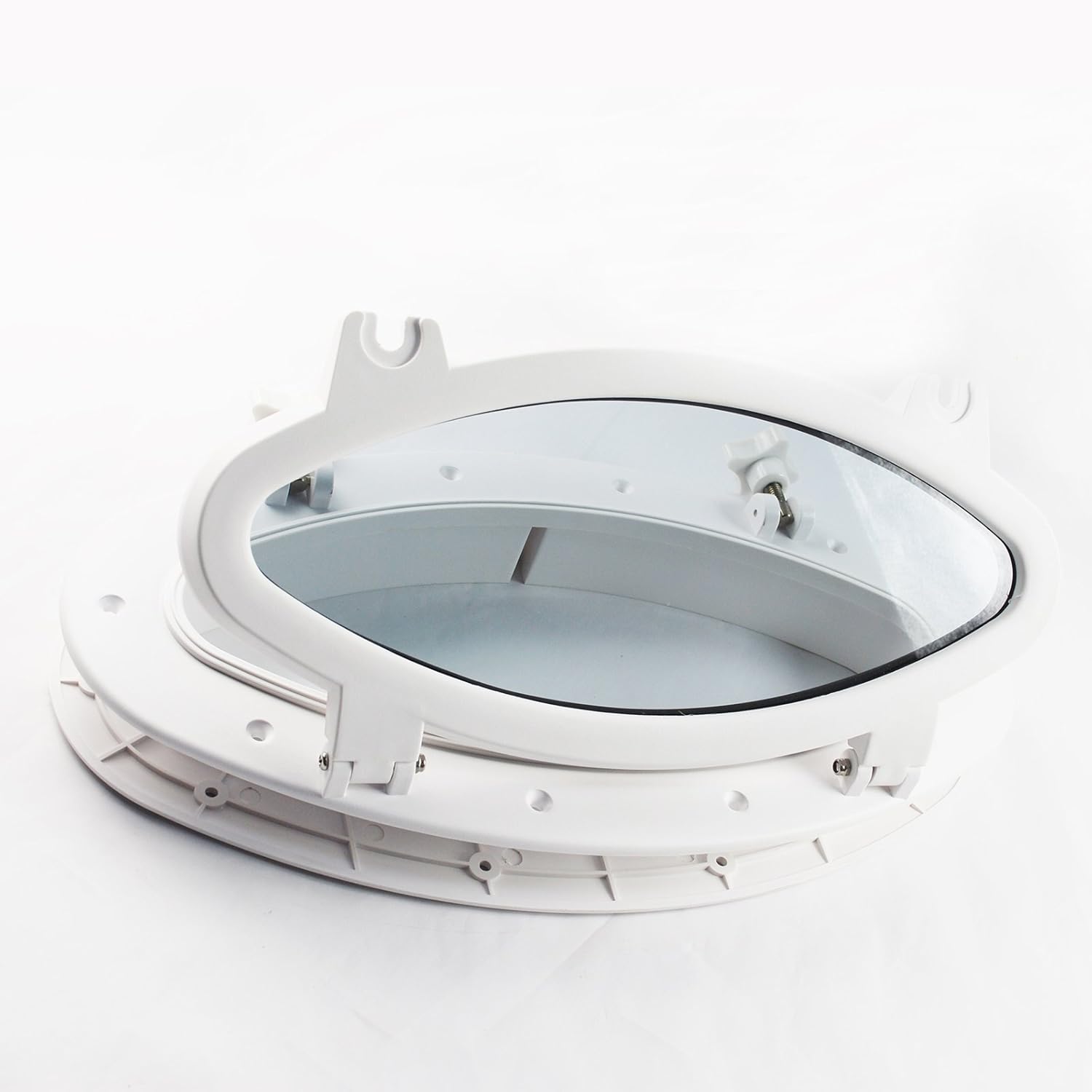 Seaflo Boat Oval Shape Porthole Window With White ABS Plastic Trim Port