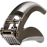 MANNKITCHEN High-Capacity Stainless Steel Double-Lever Garlic Press | Cupless, Open-Flip, Rust-Proof, Easy to Clean, Dishwash