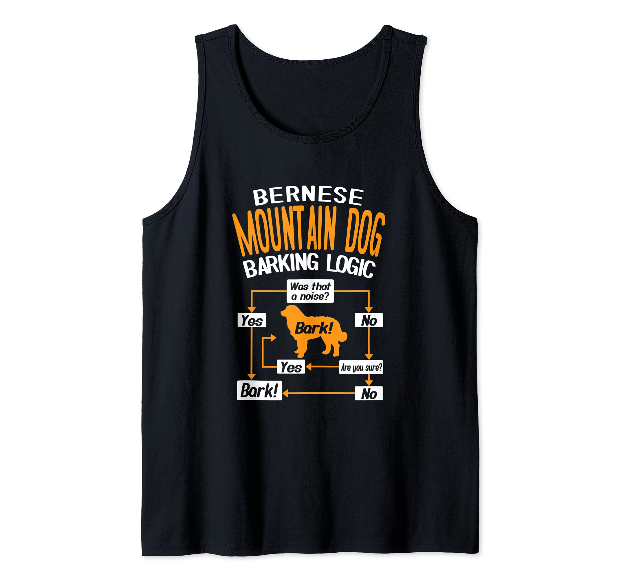 Bernese Mountain Dog Barking Logic Dog Lover Tank Top