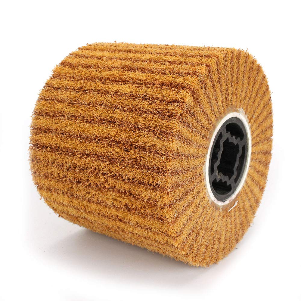 120x100mm Non-Woven Abrasive Flap Wire Drawing Polishing Burnishing Wheel for The Surface Treatment of Metal Products 120 Grit