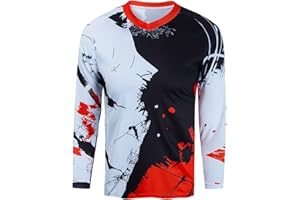 JPOJPO Boy Girl Cycling Jersey Kids Mountain Bike Motocross Long Sleeve Shirt Biking Tops 4-14 Years