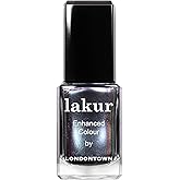 LONDONTOWN lakur Nail Polish - Chip-Resistant, Non-Toxic, Conditions & Hydrates Nails Shimmery Silver Glitter