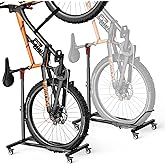 Housolution Vertical Bike Stand with Wheels up to 29", [2 Pack] Adjustable Height, No Drilling holds up to 80lbs, Freestandin