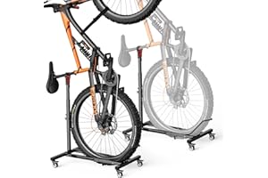 Housolution Vertical Bike Stand with Wheels up to 29", [2 Pack] Adjustable Height, No Drilling holds up to 80lbs, Freestanding Bicycle Rack for Garage & Apartment, Bike Stand Floor for MTB/Road Bikes