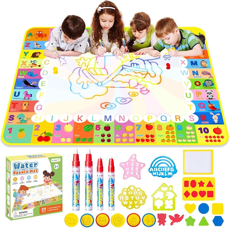 MELAND Water Doodle Mat 120 x 90cm Large Aqua Magic Drawing Mat