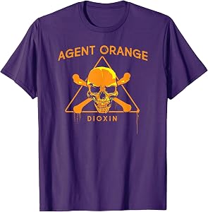 MEDALS OF AMERICA EST. 1976 AGENT ORANGE DIOXIN T-Shirt - Men's Unisex Black Classic Fit Short Sleeve T-Shirt - Size 6 (US)
