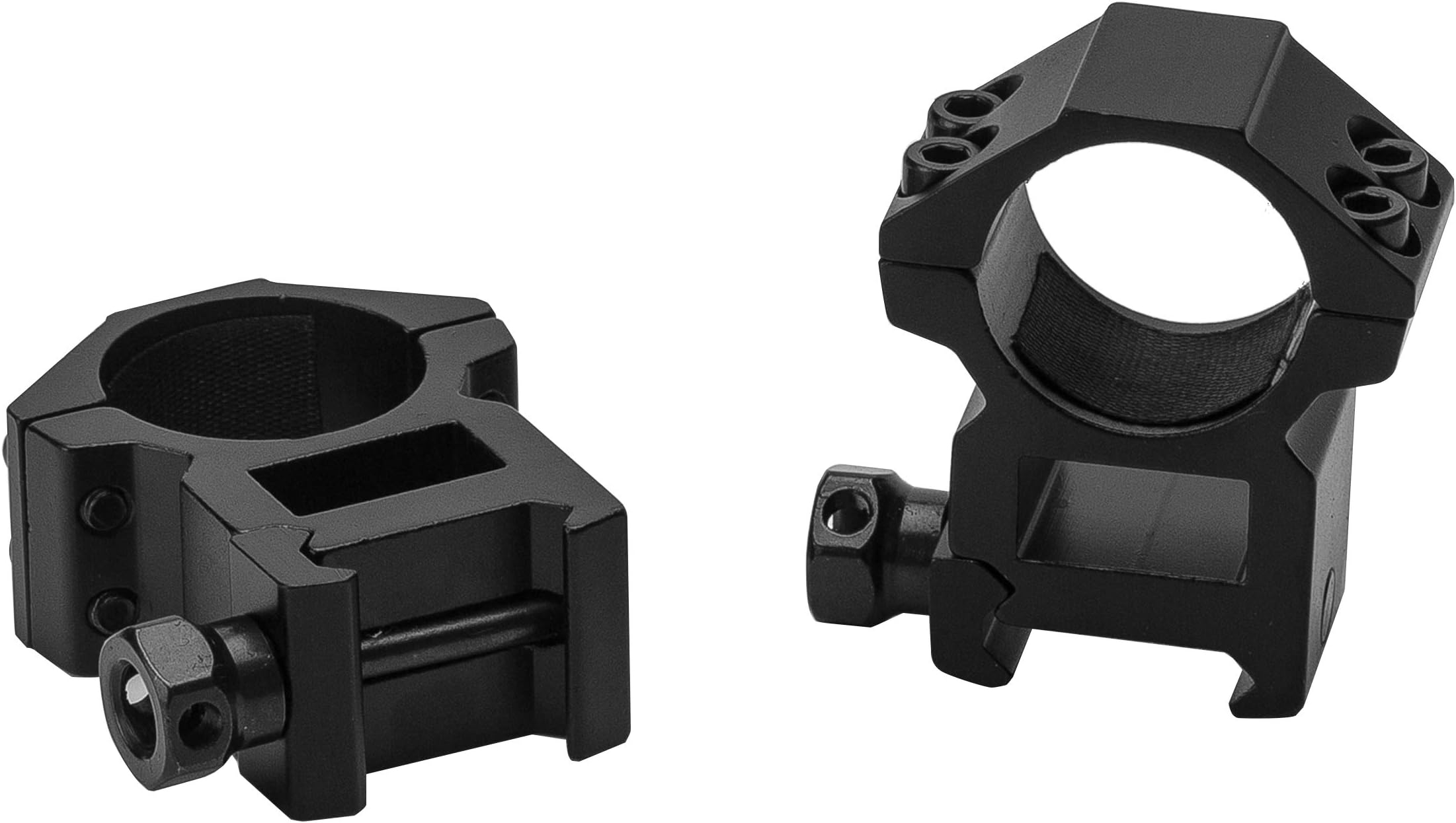 Skyvady 1-inch High/Medium Profile Scope Rings for Picatinny and Weaver Rails (2-Piece)