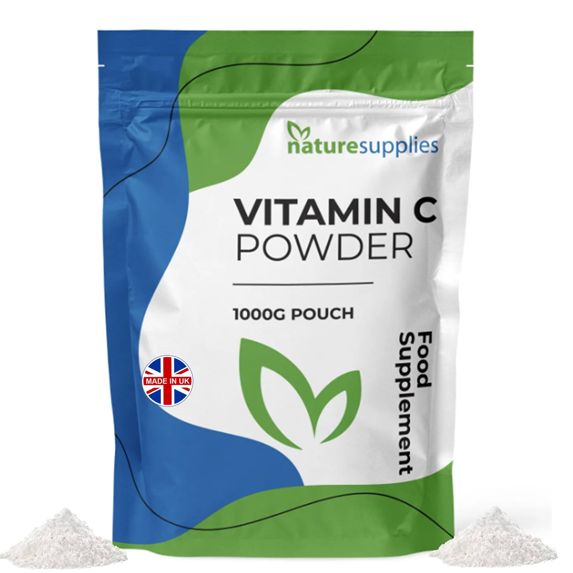 High Strength Vitamin C Powder 1000g, VIT C Ascorbic Acid, Pure, Non-GMO & Vegan-Friendly, Immune Support Supplement, No Chemicals, Pharmaceutical Grade, Made in the UK by Naturesupplies