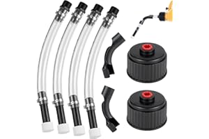HOHNNYREET Gas Cans Hose Kit, 4 Racing Vp Fuel Jug Hoses with 2 benders and 2 caps, Racing Jugs Hose Quick Fill Spout Replacement, for Gas Cans, Racing Vp Fuel Jug and 5/5.5 Gallon Jugs