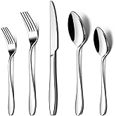 Amazon.com | HaWare 40-Piece Silverware Set, Stainless Steel Flatware ...