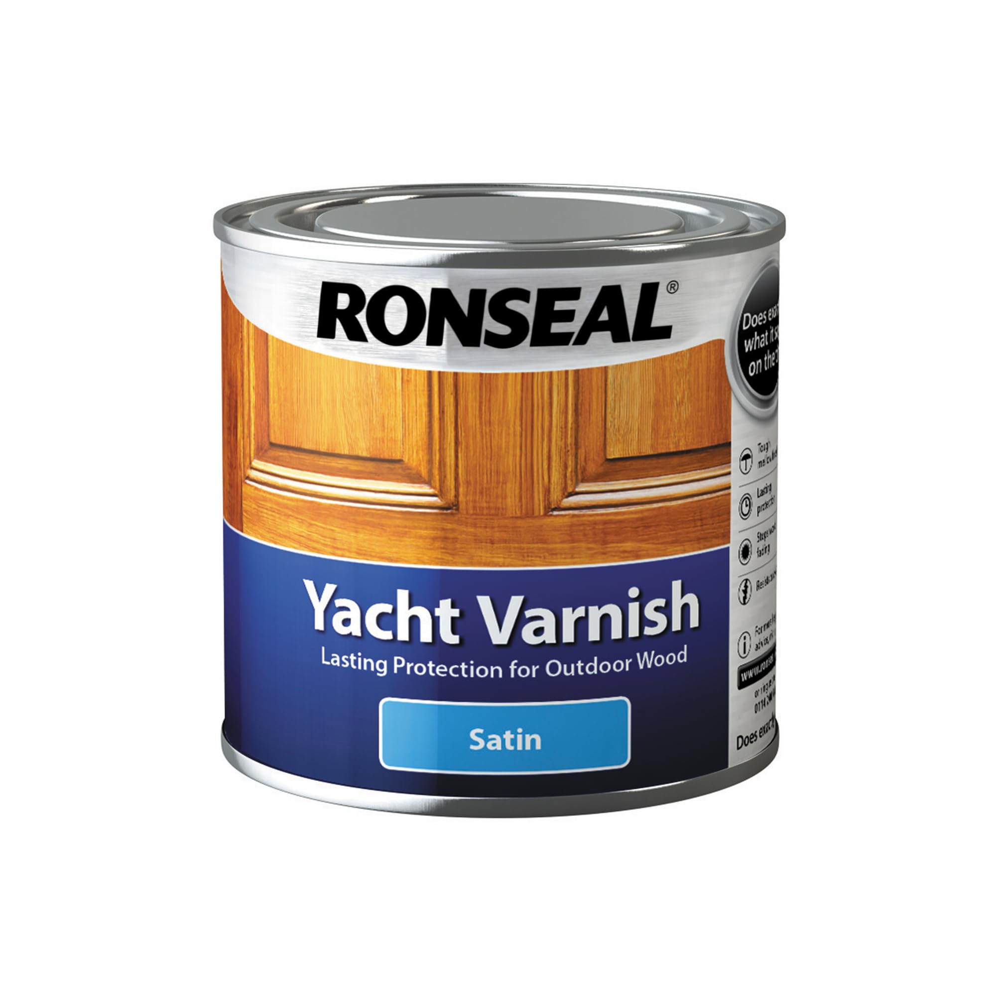 Ronseal YVS250 250ml Exterior Yacht Varnish Satin