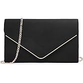 Dasein Women Faux Suede Evening Clutch Bags Formal Party Clutches Wedding Purses Cocktail Prom Clutches