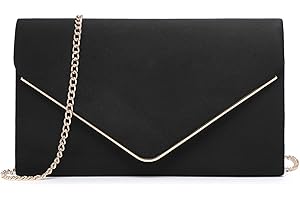 Dasein Women Faux Suede Evening Clutch Bags Formal Party Clutches Wedding Purses Cocktail Prom Clutches