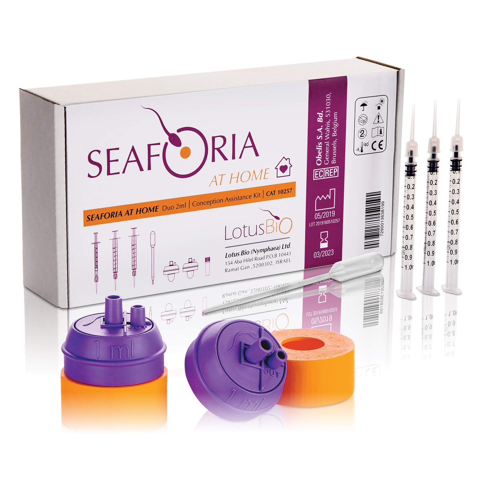 SEAFORIA at Home Conception Assistance Kit - The Only Sperm Preparation Kit for Home Insemination - Immediately Improve Your Chances to Conceive with Proven FDA/CE Approved Fertility Technology