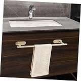 YUET Brushed Brass Towel Rail 40 cm Self-Adhesive No Drill 304 Stainless view 5