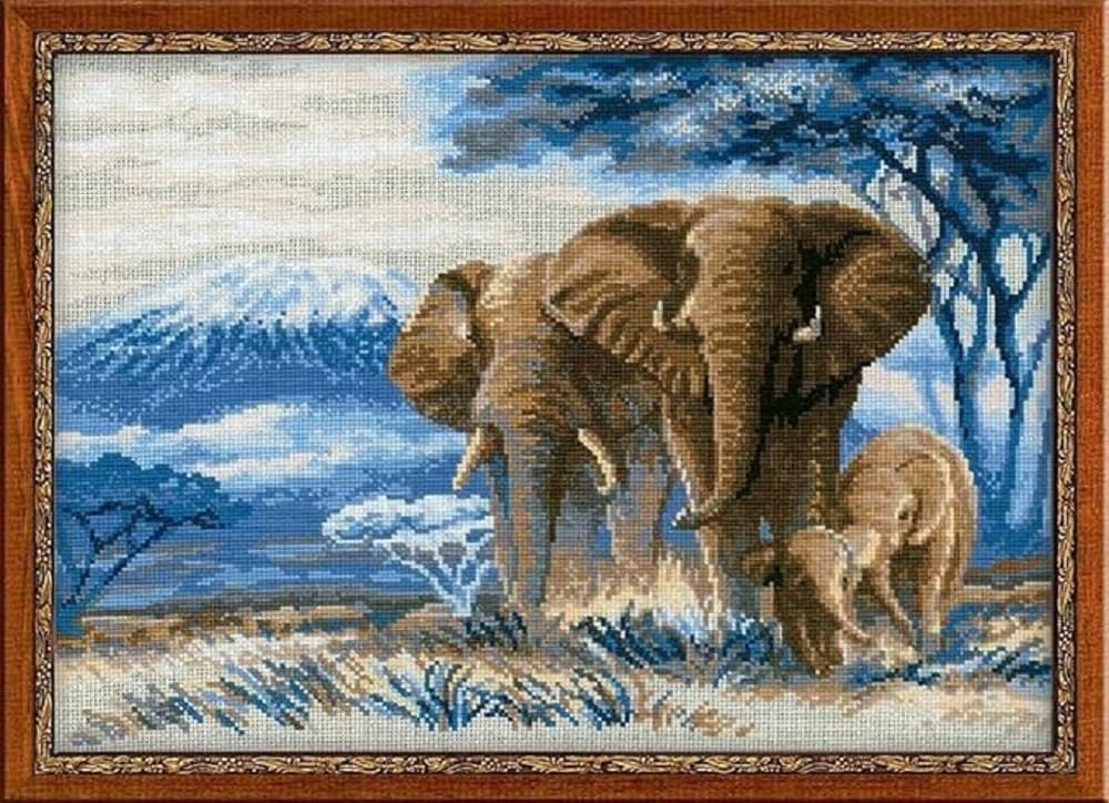 RIOLIS Cross Stitch Kit - 1144 - Elephants in The Savannah