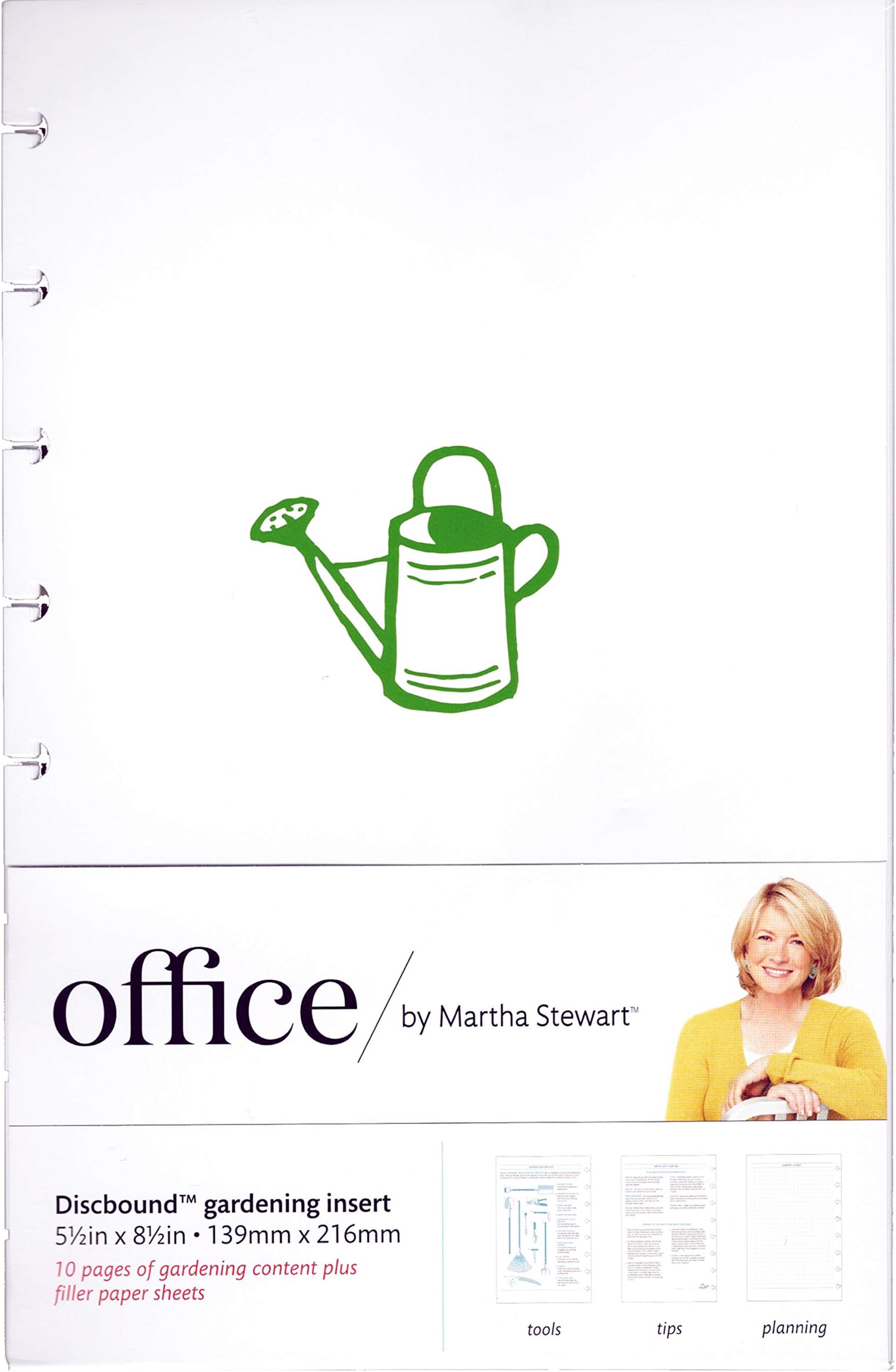 Office by Martha Stewart Discbound Gardening Insert, 5.5 x 8.5