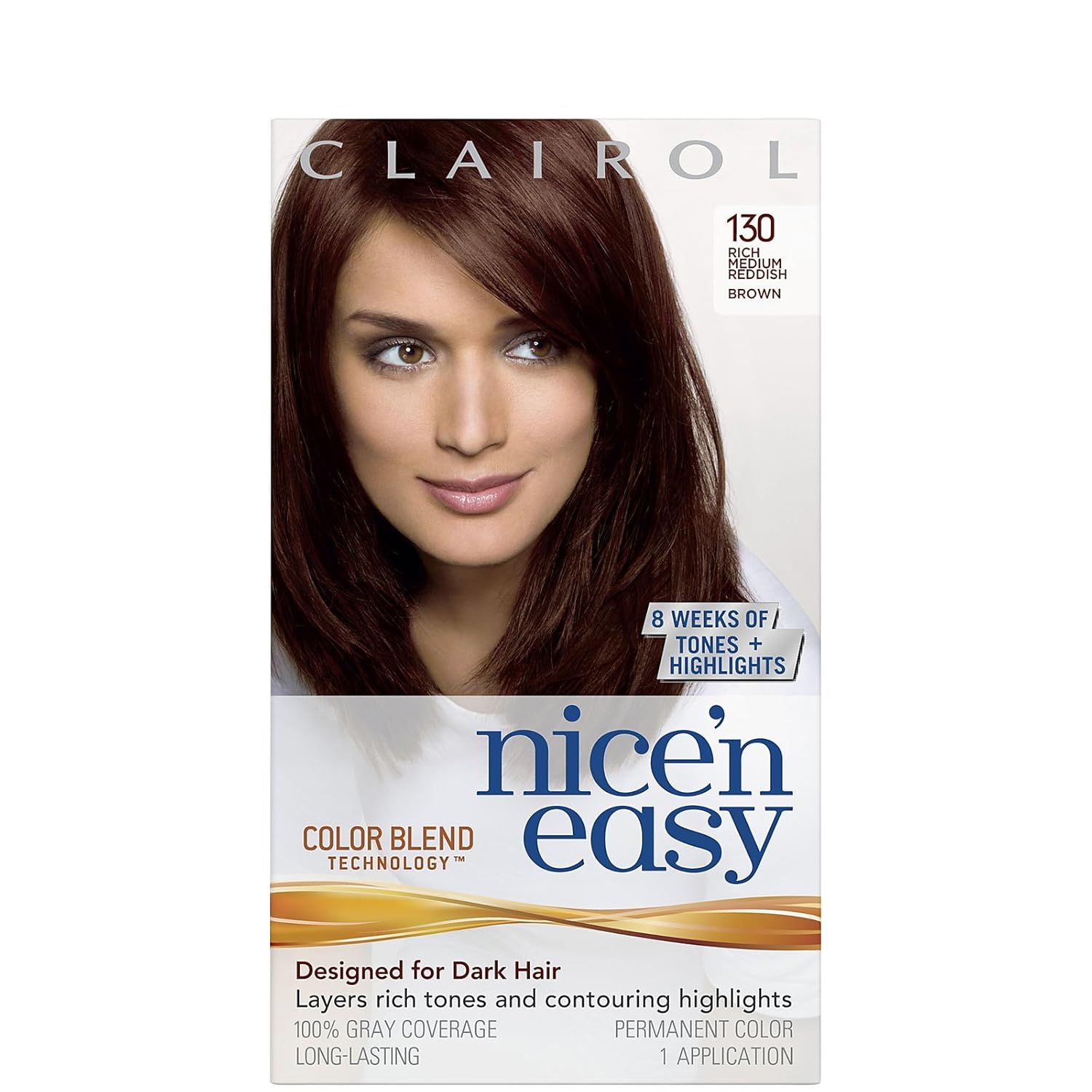 Buy Clairol Nice N Easy Hair Color Medium Reddish Brown 130