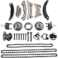 Engine Timing Chain Kit w/Chain Guide Tensioner Sprocket replacement for Buick Enclave Lacrosse Cadillac CTS SRX Chevy Equinox Malibu Traverse GMC Acadia Replace # 9-0753S,12633451, 12633452, 12600459