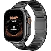 GROOBAL Titanium Band for Apple Watch Ultra 3/2/1 49mm & Series 11/10 46mm, Grade 5 Titanium Apple Watch Ultra Band for Men with Magnetic Clasp, Durable DLC Scratch Resistant Metal Ultra 3 Watch Band