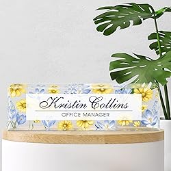 Custom Name Plate for Desk, Acrylic Office Decor