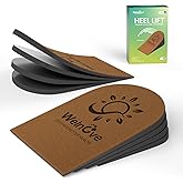 Welnove Adjustable Shoe Lifts for Leg Length Discrepancy, Brown, 1 Inch, Unisex
