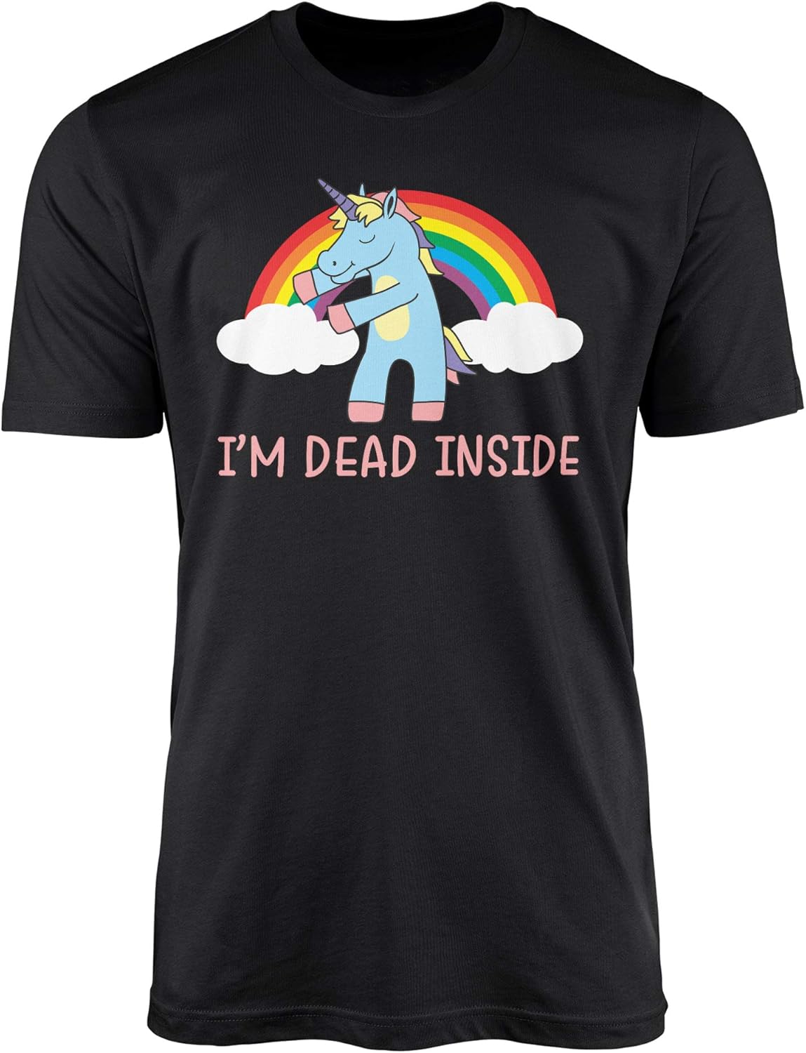 I'm Dead Inside T-Shirt Rainbow - Funny Gifts Tees for Unicorn Lovers