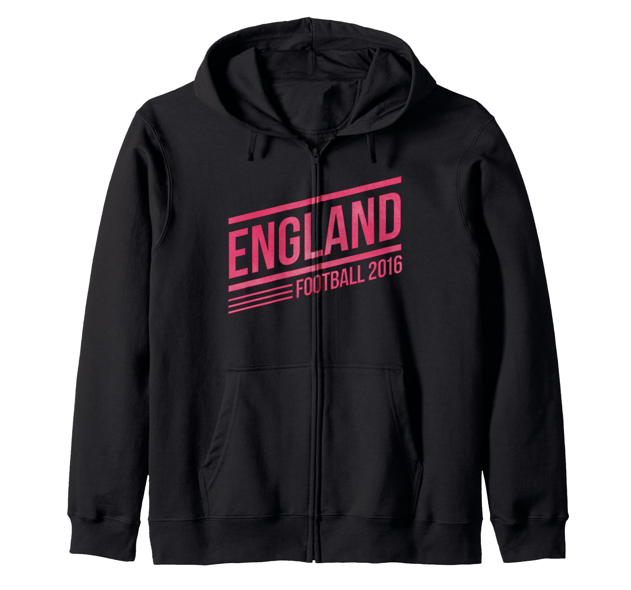 England Football 2016 Bold Red Text Zip Hoodie