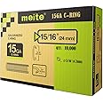 meite SC7 15 Gauge C Ring Staples 3/4" Inner Crown 15/16" (24 mm) Outer Crown Galvanized C Ring Fasteners for C Ring Pliers 10,000 PCS/Box (1 Box)