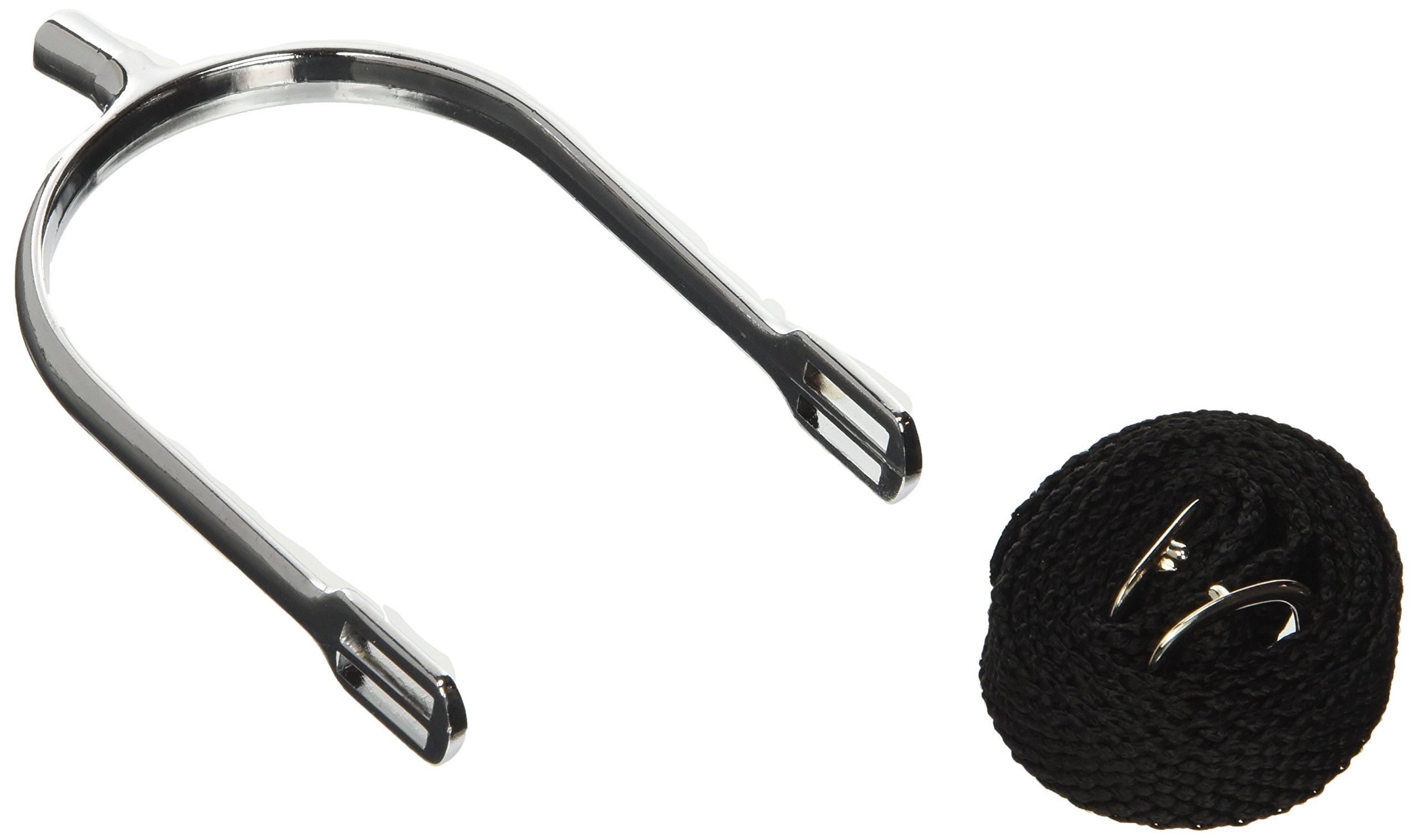 Kerbl Men's Straight Spurs With Straps - Metallic, 25 Mm