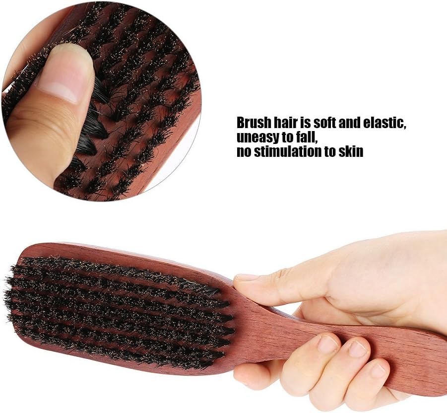 Beard Brush, Men Professional Facial Shaving Brush Mustache Cleaning Barber Salon Appliance Tool - Image 4