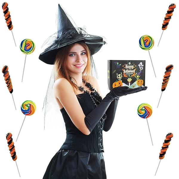 FRUIDLES HALLOWEEN SWIRL VARIETY LOLLIPOP, MIXED FRUIT FLAVOR, INDIVIDUALLY WRAPPED (24-PACK)