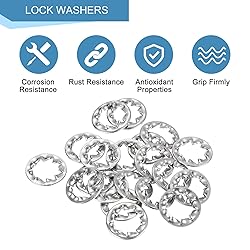 uxcell M6 20Pcs Internal Tooth Washers, 304