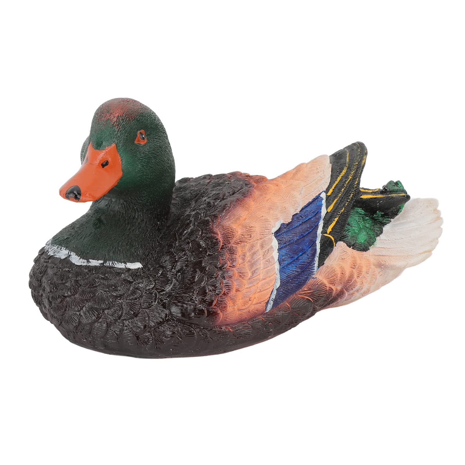 Kuuleyn Duck Sculpture, Animal Ornament, Simulation Water Floating Duck Sculpture Ornament Synthetic Resin Artware Fountain Pond Decoration Outdoor Statues