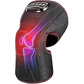 QUINEAR Air Compression Knee Massager with Heat, Knee Brace Wrap for Arthritis Pain Relief, Heating Pad for Knee for Circulation and Pain Relief,3 Modes & 3 Intensities