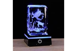 Qianwei 3D Crystals sea Turtle Decor Gifts for Women, Turtle Figurines Stuff Gifts for Turtle Lovers sea Turtle Statue Paperweight Birthday for Best Friend, Keepsake&Paperweight