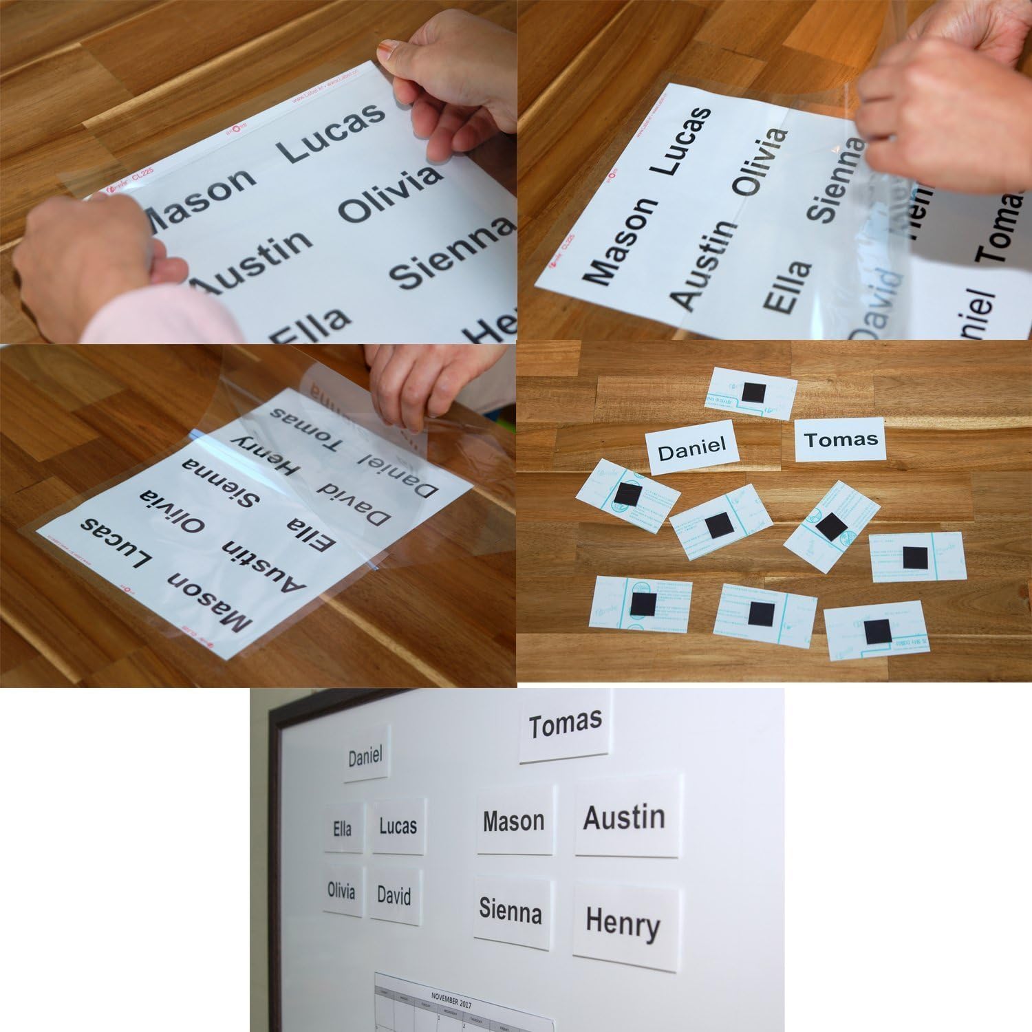 Huntz Self-Adhesive Laminating Sheets 9x12 – Pack of 24, Letter Size, 4 mil Thickness, Self-Sealing, No Machine Needed