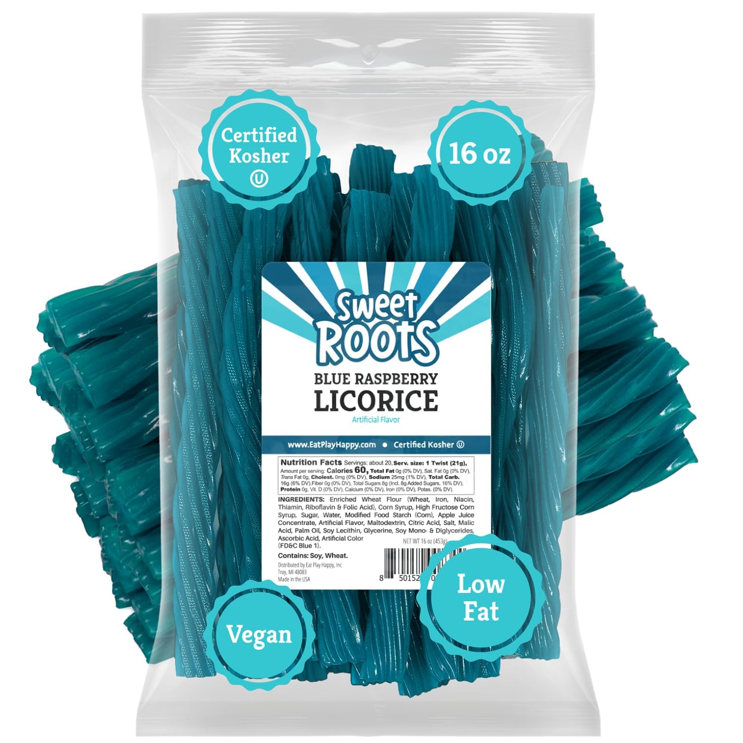 Sweet Roots Blue Raspberry Licorice Twists – 1