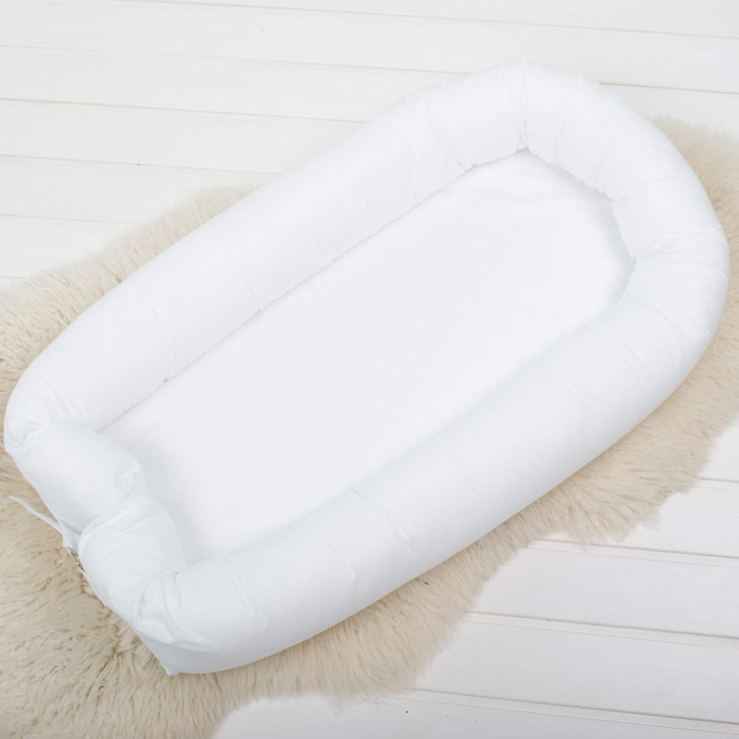 White Baby nest with removable cover, toddler size nest bed