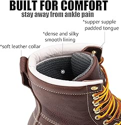 SUREWAY Mens 8 in Wedge Moc Soft/Steel Toe Work