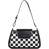 RTGGSEL Star Houndstooth Designer Handbags Shoulder Bags for Women Crescent Crossbody Hobo Bag Y2K Underarm Purse