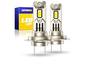 AUTOONE H7 LED Bulb, 800% Brighter, 5 Min Quick Install, 20 Years Lifespan, No Flicker, 99% Compatibility, Pack of 2